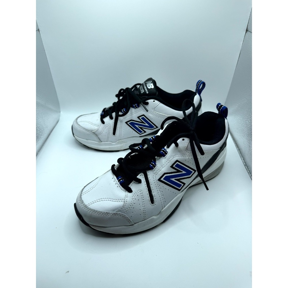 New Balance 608v5 MX608WR5 Mens 7 D Sneaker White Team Royal Leather Training